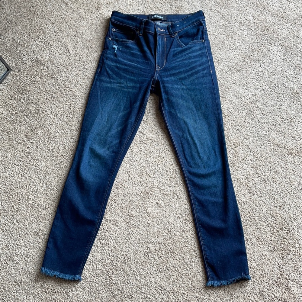 High rise ankle legging jeans